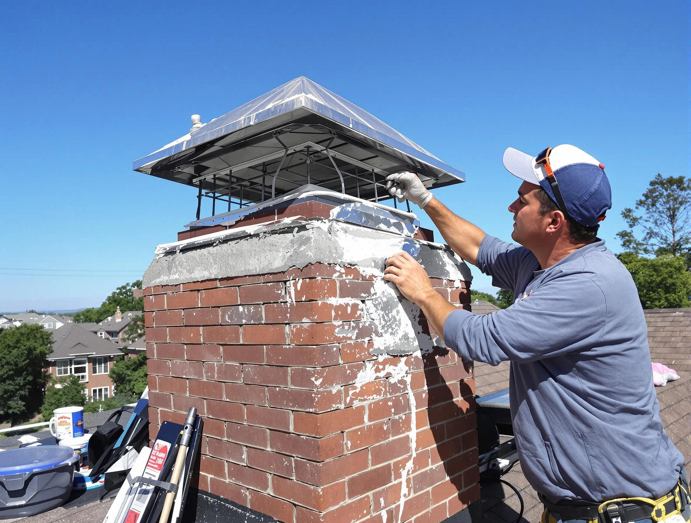 Chimney Crown Services service in Worcester, MA